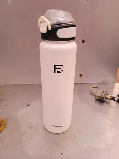 Flarny stainless insulated water bottle with straw. , View more