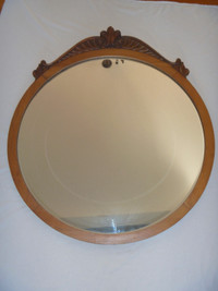Jolie miroir antique de 30 pouces de diamètre