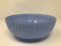 Vintage Fired On Glass Delphite Ribbed 8" Serving Bowl