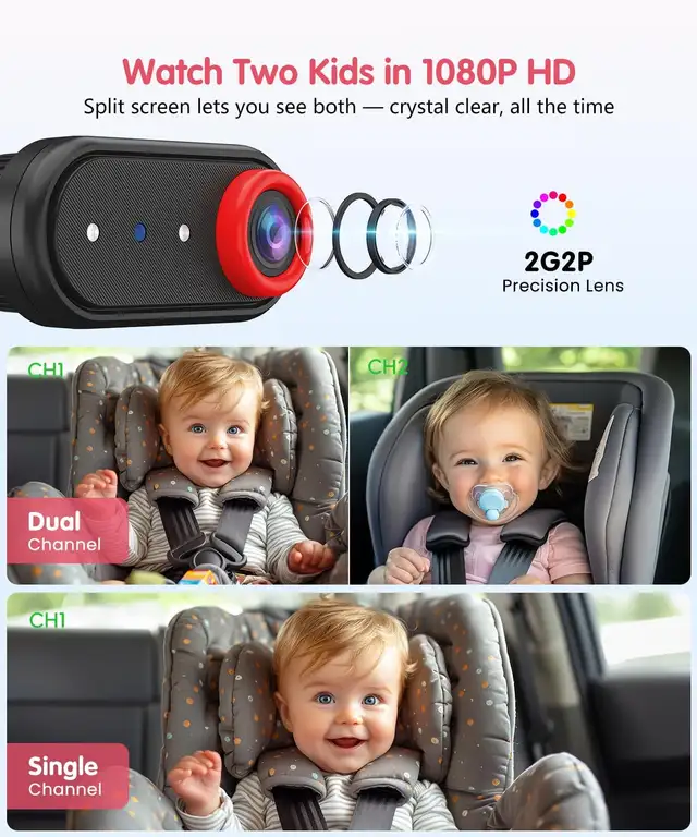 NEUF: Double caméra voiture bébé écran HD 1080p de 5,2" in General Electronics in Longueuil / South Shore - Image 3