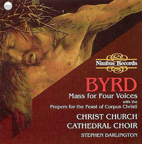 Byrd-Mass for Four Voices cd-Christ Church Cathedral Choir