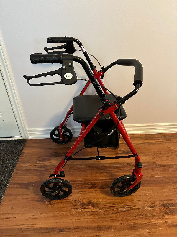 Drive Medical Four Wheel Rollator (walker) in Health & Special Needs in Muskoka
