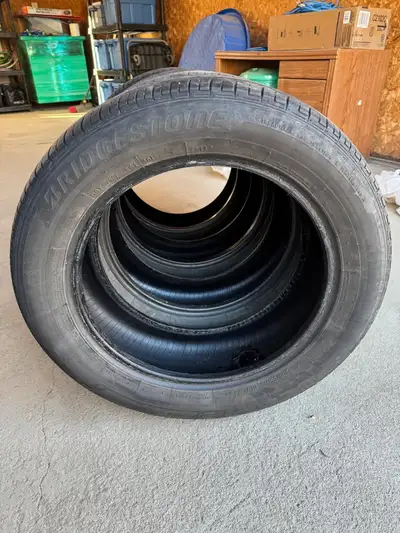 Set of 4 used Bridgestone Ecopia ep422 plus tires, no rims. Size 205/55R16. Good condition with dece...