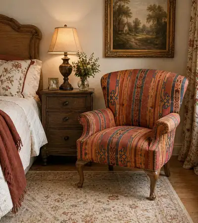 Upholstered Armchair, View more