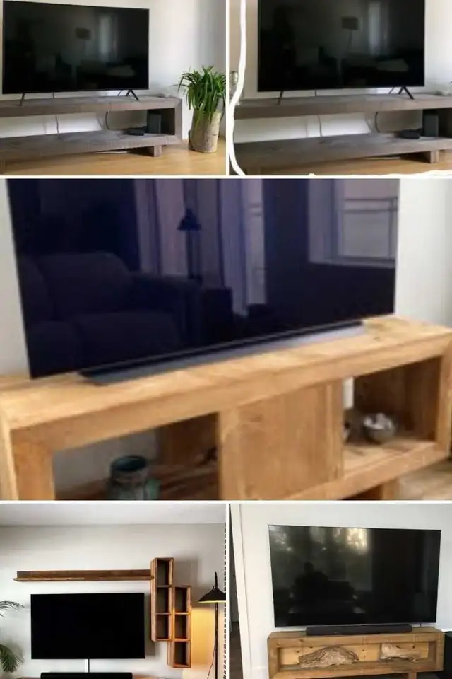 meubles télés pin brut fait par artisan, étagères et a in TV Tables & Entertainment Units in City of Montréal - Image 3