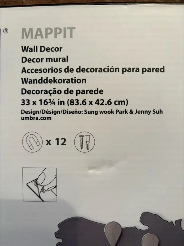 Umbra Mappit World map wall décor in Home Décor & Accents in Ottawa - Image 3