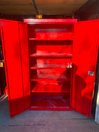 Lockable metal tool/material cabinet. 72”x36”x18” 5 shelves