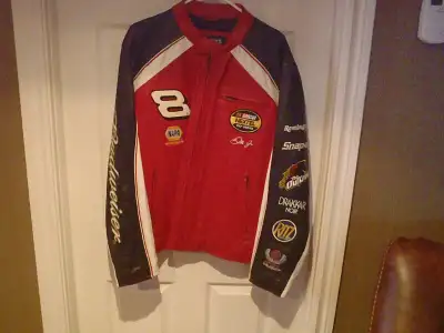 Dale Earnhardt Jr Brand New Leather Jacket Made By Chase Size is X Larger you pay for shipping new w...