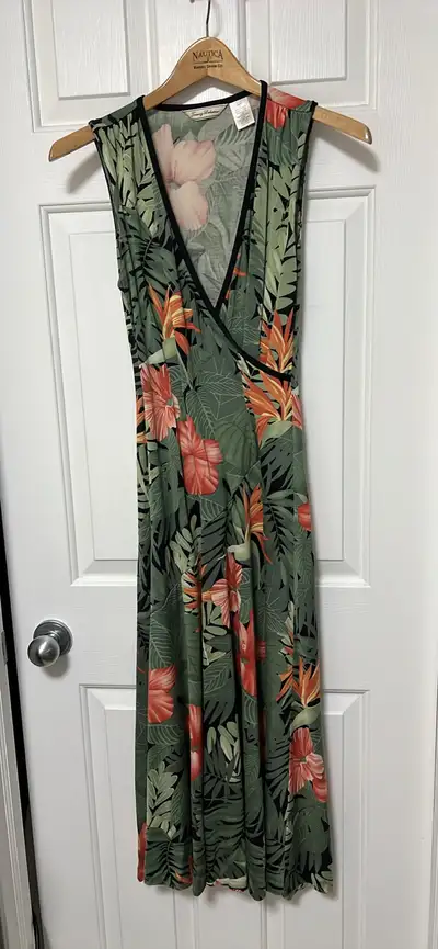 Tommy Bahama Dress XS 100% Silk Green, View more