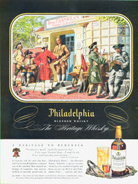 1947 full page vintage ad for Philadelphia Blended Whiskey