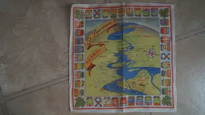 Pickup Tours Rd, Mississauga (off Winston Churchill) - souvenir from the 1940's - 1950's - linen han...