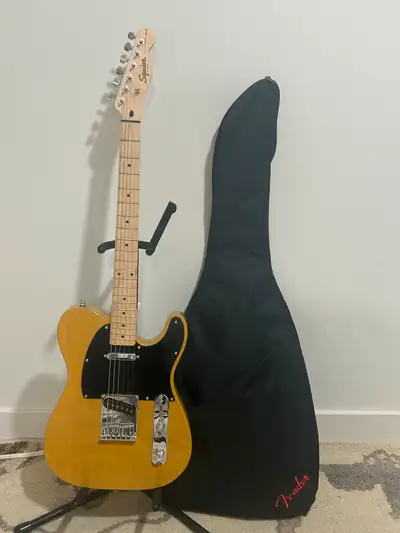 Comes with the gig bag, great beginner guitar for the money. Good condition.