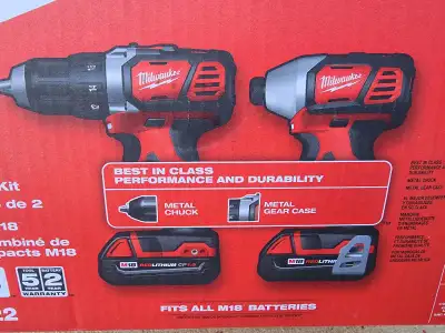 Milwaukee Tool M18 18V Li-Ion Cordless Drill Driver/Impact Drive, View more