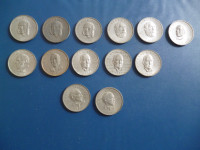 Shell Oil Prime Ministers of Canada tokens x 13 - Trudeau King +