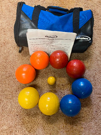 Halex Classic Series Bocce Set with bag and instruction sheet