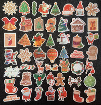 Holographic Christmas Sticker 50 or 100 Pieces Stickers