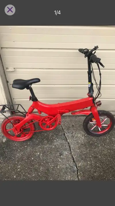 like new electric e bike great motor great battery key fob to start it alarm horn twist throttle lcd...