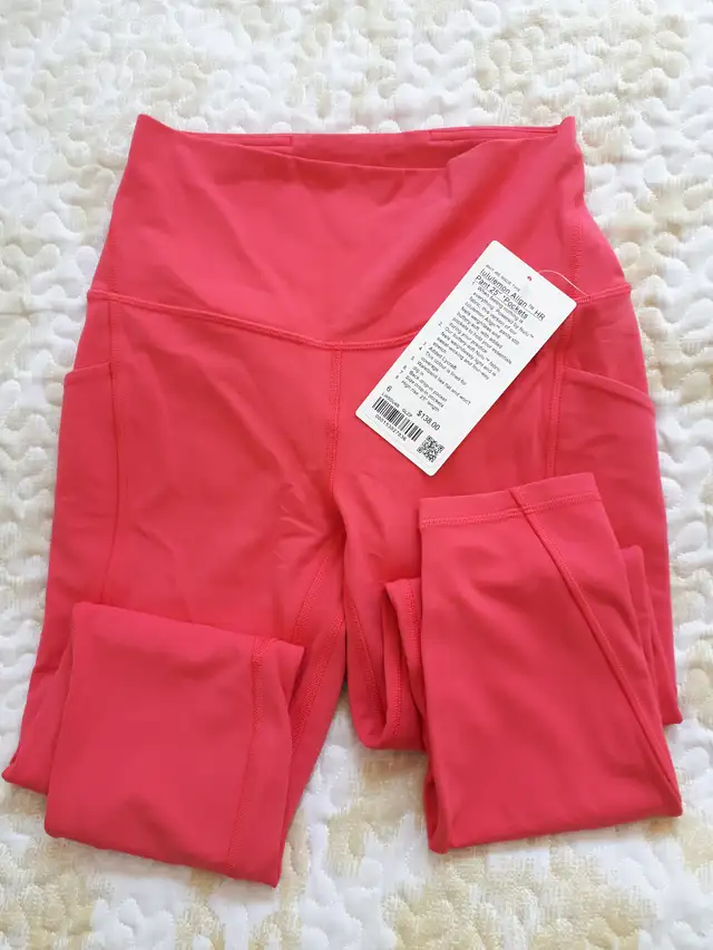 Lululemon leggings. Brand new with tag. Size 6. Pink in Women's - Bottoms in Delta/Surrey/Langley - Image 2