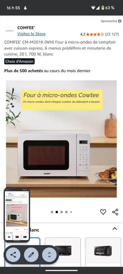 Marque comfee blanc