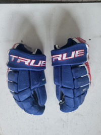 True Asx 14" hockey gloves red white and blue