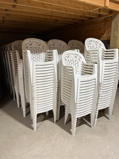 White Plastic Stacking Chairs, View more