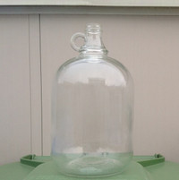 Large glass thumb jugs