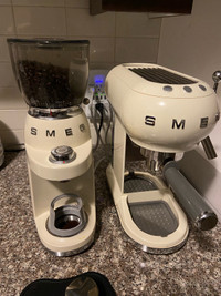 SMEG Espresso Machine and Grinder