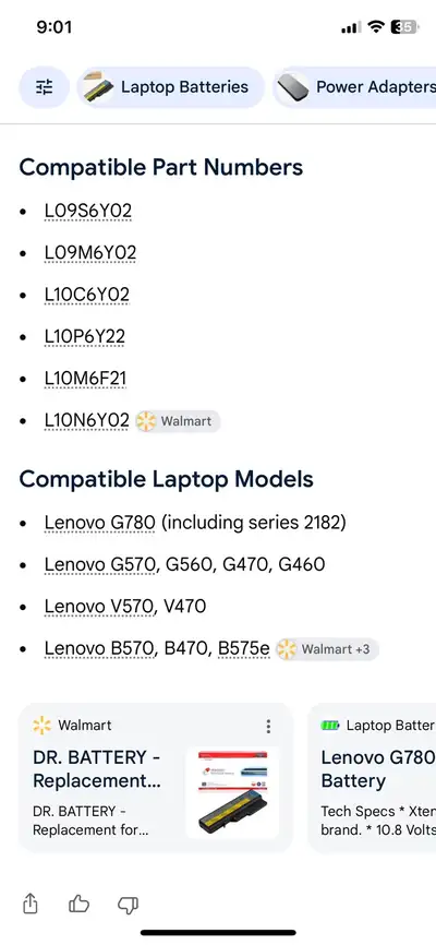 NEED battery for Lenovo g780 i5, View more