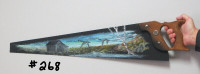 #268 Oil Painting on a Handsaw - 2 Canada Geese Fall Scenery