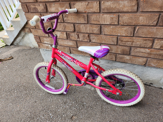 16 inch Girl's Bike with Training Wheels in Kids in Oshawa / Durham Region - Image 2