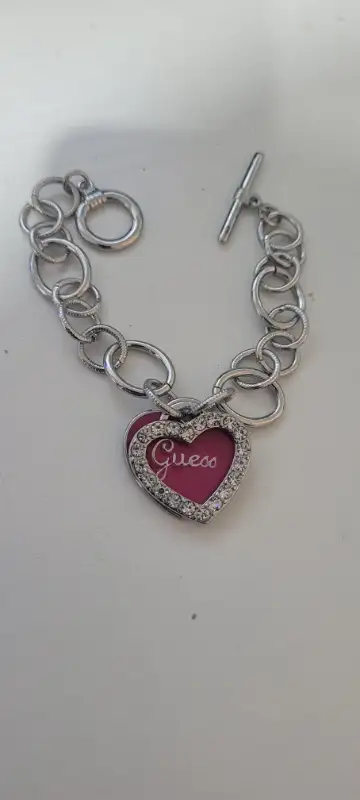 NEW Pink Heart Guess Bracelet Ladies Women Girls