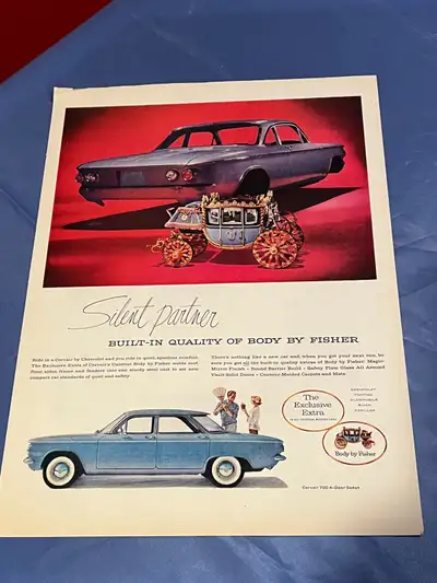 1960 Chevrolet Corvair 700 4-Dr Sedan Body By Fisher Original Ad, View more