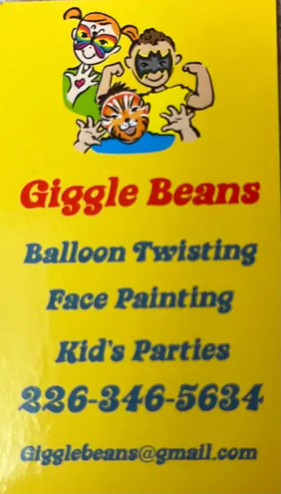 Face painting and balloon animals. Add some extra pizzazz to your next party. The kids will love it!...