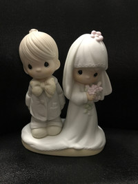 “Precious Moments” Bride & Groom E-3114 Figurine/Cake Topper