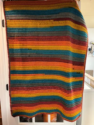 Hand Made Crocheted Blanket, View more