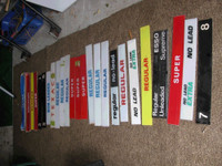 25 Assorted Gas Sign Plastic Inserts