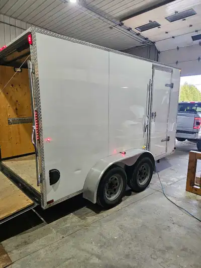 2019 . 7x12 tandem V nose enclosed trailer . Canadian trailer company. Steel frame with sealed alumi...