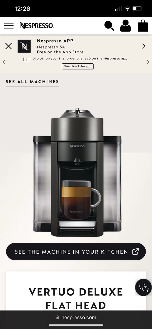 Nespresso Evoluo deluxe coffee machine GRAPHITE  in Coffee Makers in Kitchener / Waterloo - Image 2