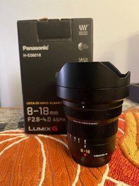 REDUCED! AGAIN! Panasonic Lumix/LEICA G Series 8-18mm F2.8-4.0