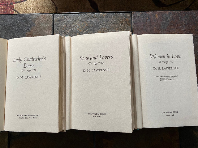 D.H. Lawrence 3 Volume Hardcover Set: (1) Women in Love (2) Sons in Fiction in Edmonton - Image 4