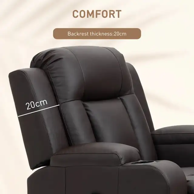 Overstuffed Manual recliner 360 swivel Massage Chair Rocker in Chairs & Recliners in Markham / York Region - Image 8