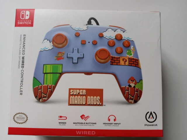 Nintendo Switch Super Mario Bros. Enhanced Wired Controller in Nintendo Switch in Burnaby/New Westminster