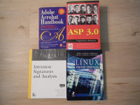 Software books: Linux, Adobe, ASP, Intrusion Signatures