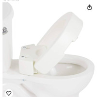 Vive 3.5" Toilet Seat Riser - Raised Toilet Seat for Seniors - E