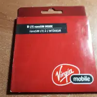 Virgin Mobile LTE nano SIM cards BRAND NEW IN PACKAGE