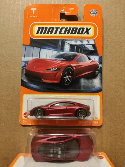 New Matchbox mainline Tesla Roadster EV 1:64 diecast car coupe, View more