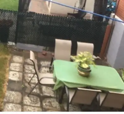 Patio Set with Glass Table ,4 Chairs & 4 long cushions, View more