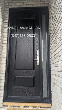 Door Fiberglass Exterior Replacement Entry  Installed