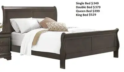 SINGLE, DOUBLE, QUEEN AND KING SLEIGH BEDS BEST PRICE IN BARRIE, View more