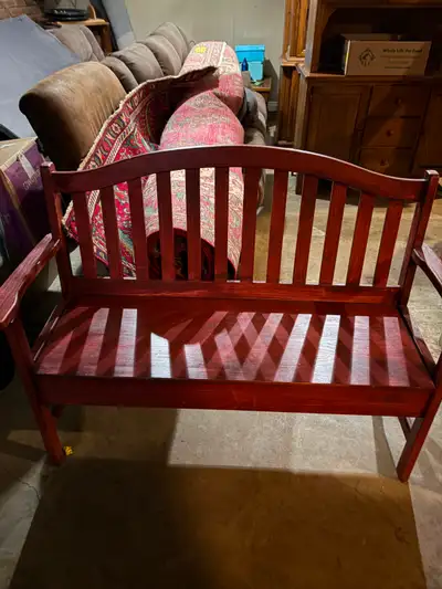 Wood 2 Person Bench, View more